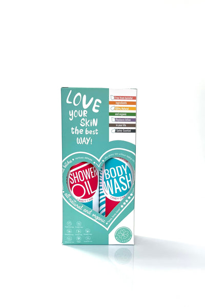 Candy Cane Shower Oil/ Body Wash Set - Wellaroma