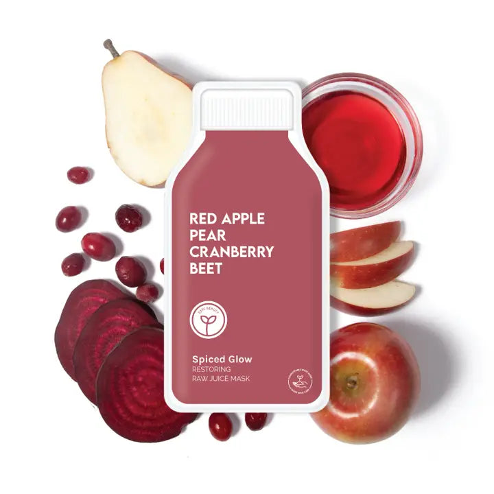 Red Apple Pear Cranberry Beet - Spiced Glow Restoring Raw Juice Mask