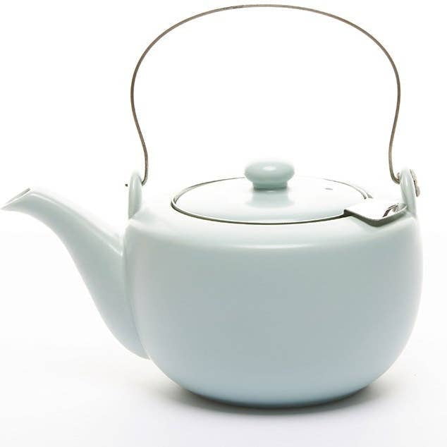 Satin Teapot- seaglass