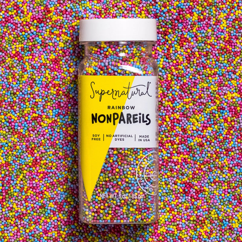 Dye-Free Rainbow Nonpareils Sprinkles
