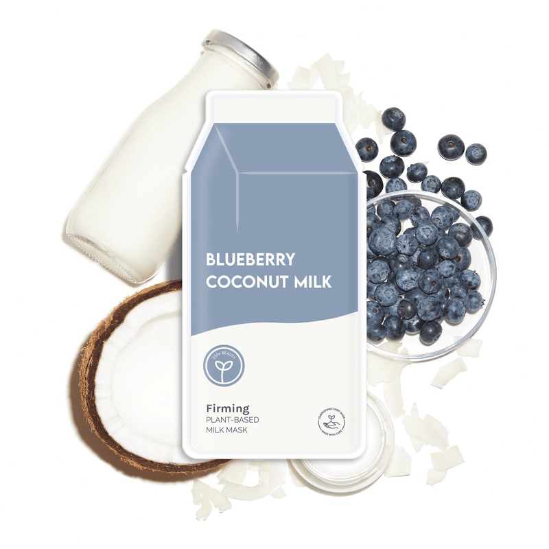 Blueberry Coconut Milk Firming Plant-Based Milk Mask - Wellaroma